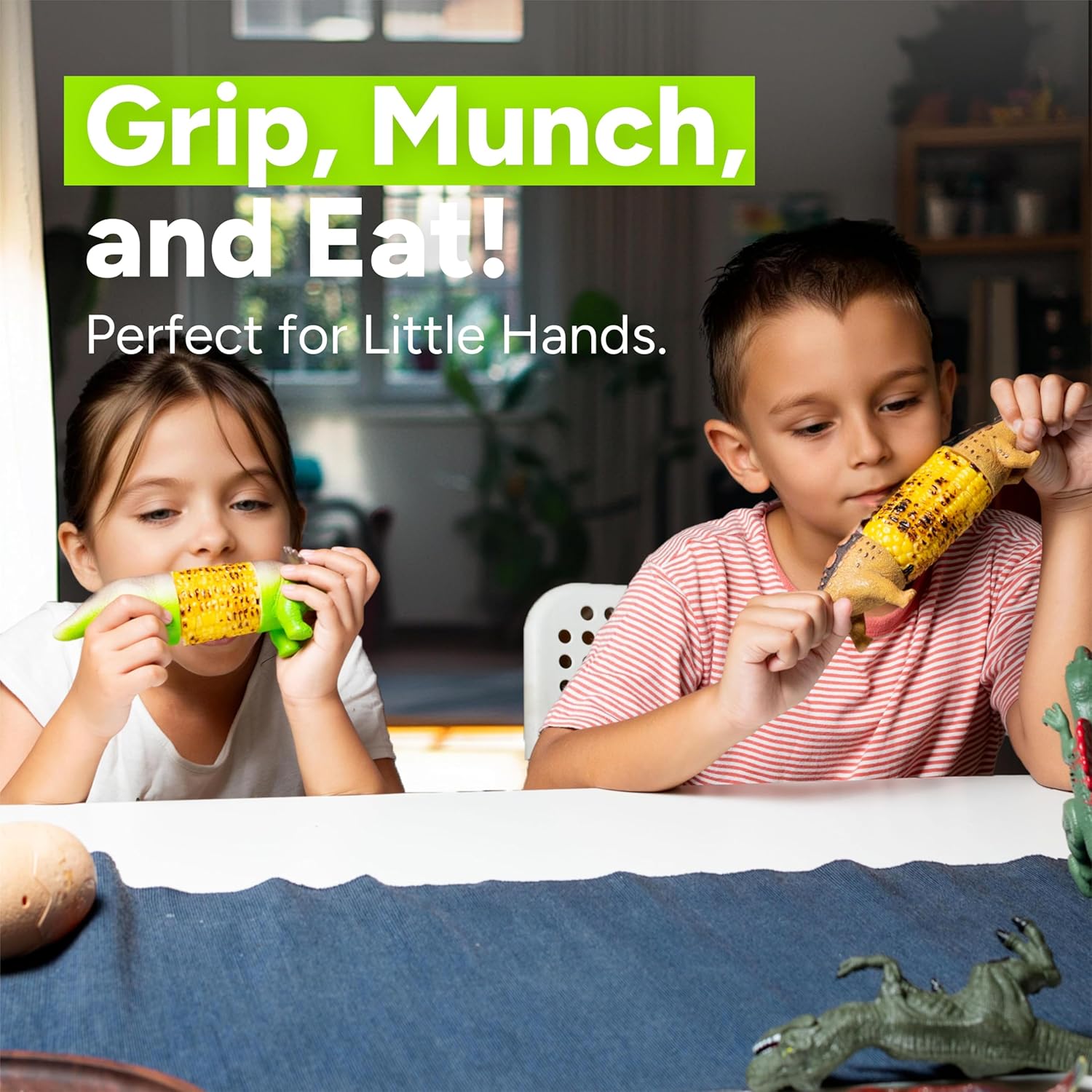 DinoGrip Corn Holders | Stainless Steel Prongs for Corn on the Cob 3
