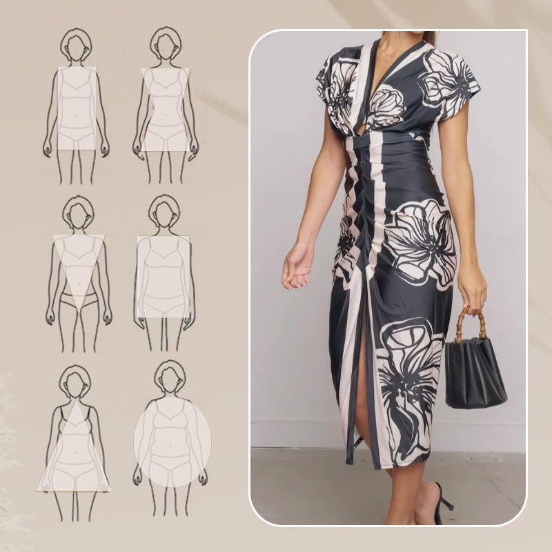 Diva Bodycon Maxi Dress | Deep V Neck, Bold Print 2