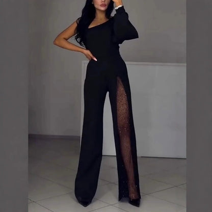 Diva Flair Jumpsuit | Asymmetric One-Shoulder Design 5