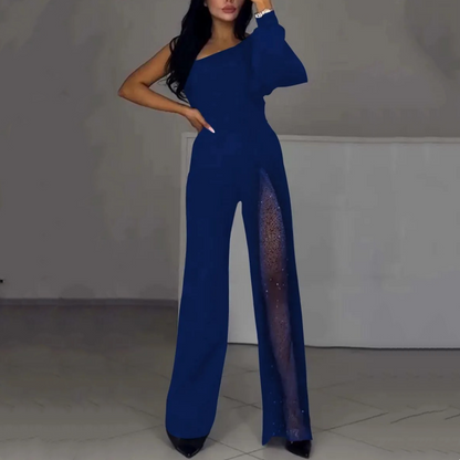 Diva Flair Jumpsuit | Asymmetric One-Shoulder Design 8