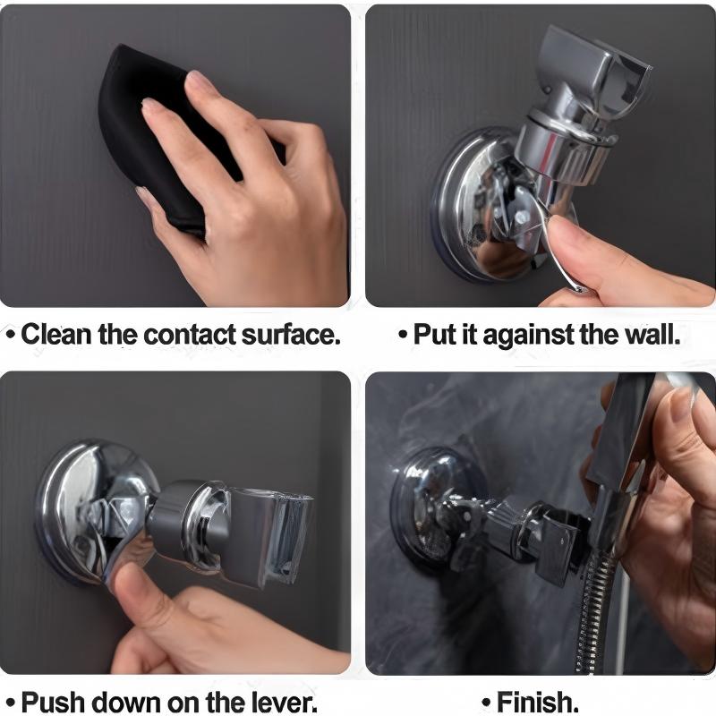 DuraGrip Shower Head Holder | Adjustable Suction Cup Mount, No-Drill Installation 4