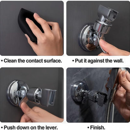 DuraGrip Shower Head Holder | Adjustable Suction Cup Mount, No-Drill Installation 4