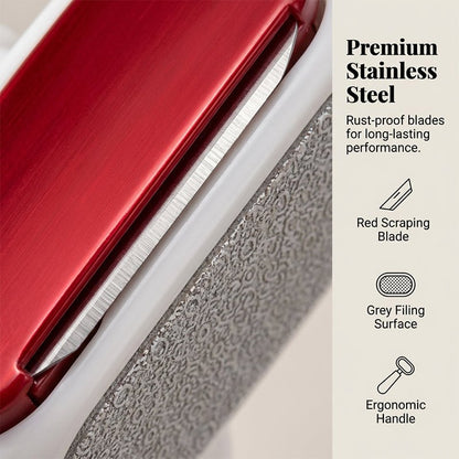 DuraSmooth Foot Scraper Tool | Stainless Steel Callus File Remover, Dual-Surface Design 3