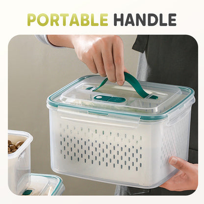 Dura Fresh Food Storage Container | 2-in-1 Draining Design, Airtight & Stackable 5