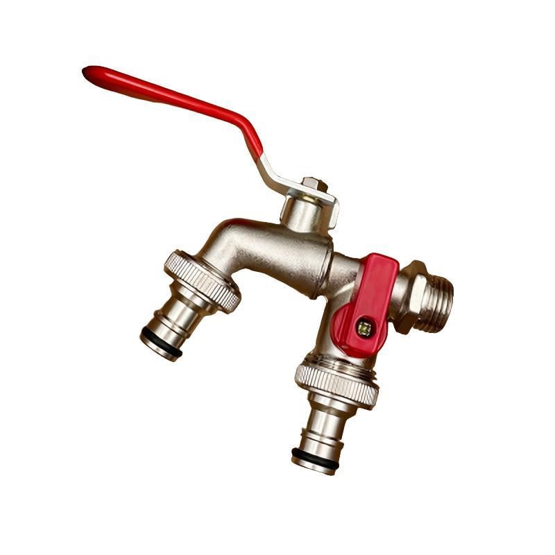 Dura Garden Faucet | Stainless Steel, Double Outlet Hose Bibs 0