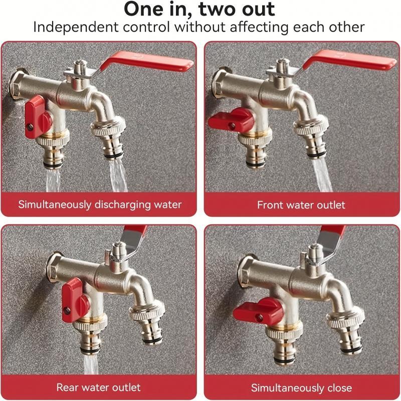 Dura Garden Faucet | Stainless Steel, Double Outlet Hose Bibs 1
