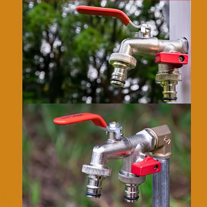 Dura Garden Faucet | Stainless Steel, Double Outlet Hose Bibs 3