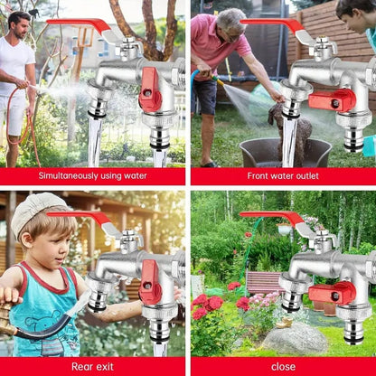 Dura Garden Faucet | Stainless Steel, Double Outlet Hose Bibs 5