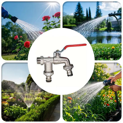 Dura Garden Faucet | Stainless Steel, Double Outlet Hose Bibs 6