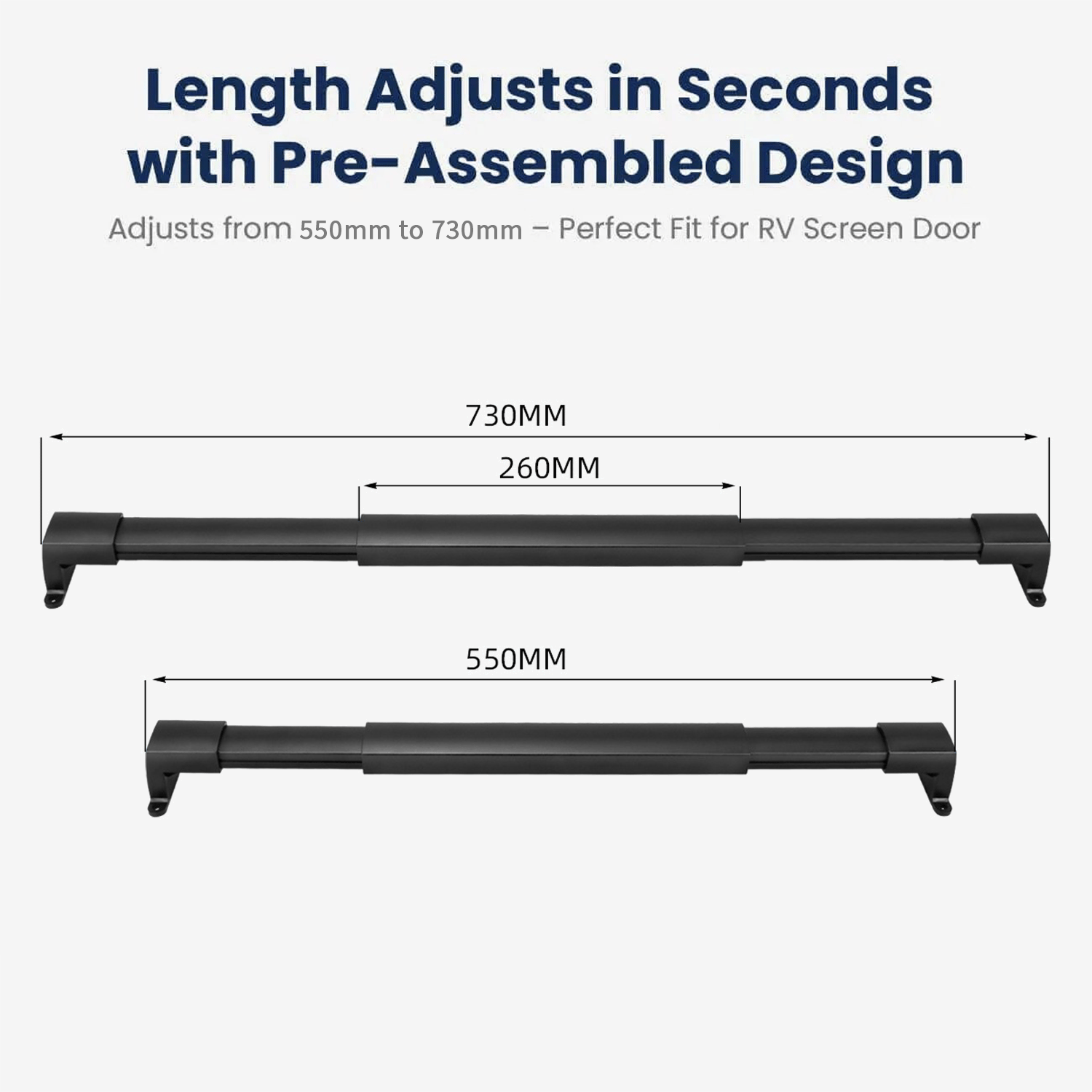 Dura Glide RV Handle | Lightweight Telescopic Aluminum for Screen Doors 7