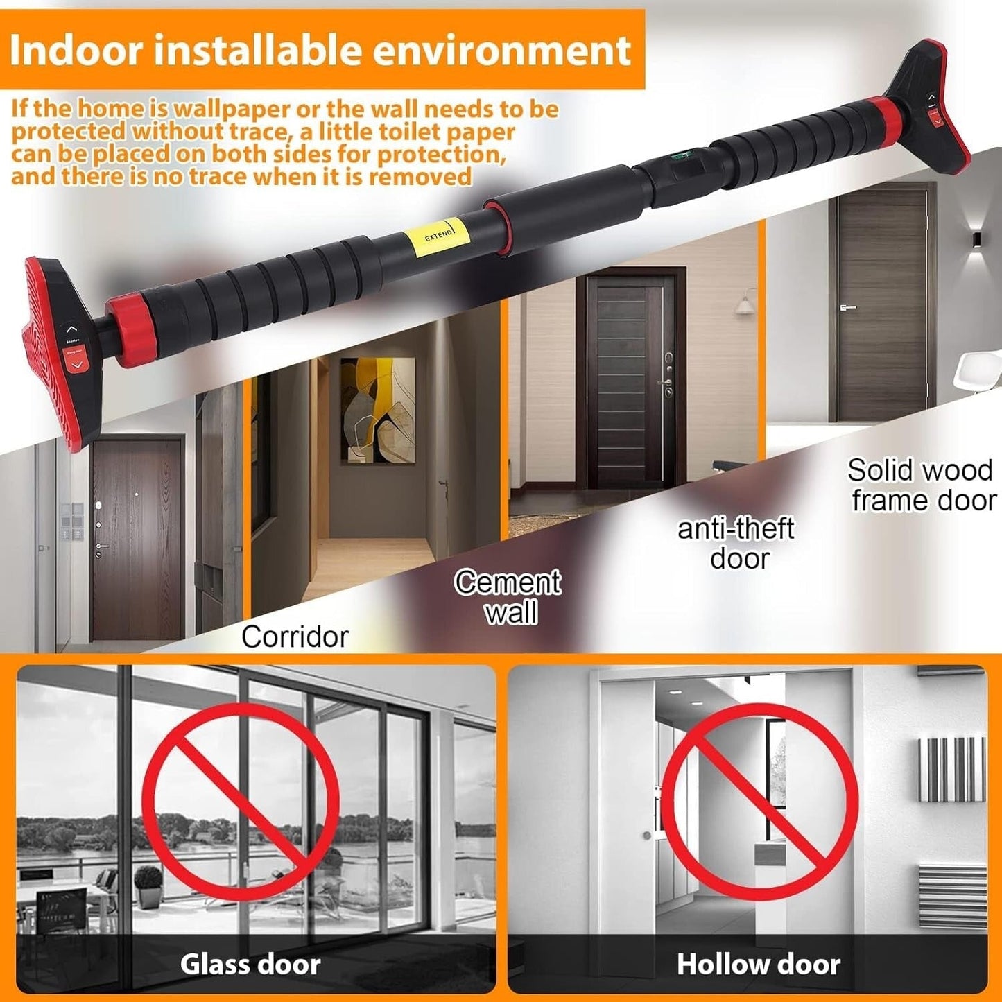 Dynamo Pull-Up Bar | Adjustable Steel Doorway Trainer for Home Fitness 4