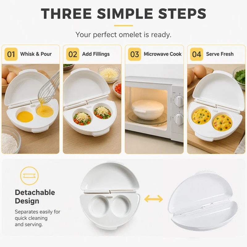 Eagle Microwave Egg Cooker | 2-in-1 Omelet Maker and Egg Cup 7