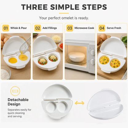 Eagle Microwave Egg Cooker | 2-in-1 Omelet Maker and Egg Cup 7