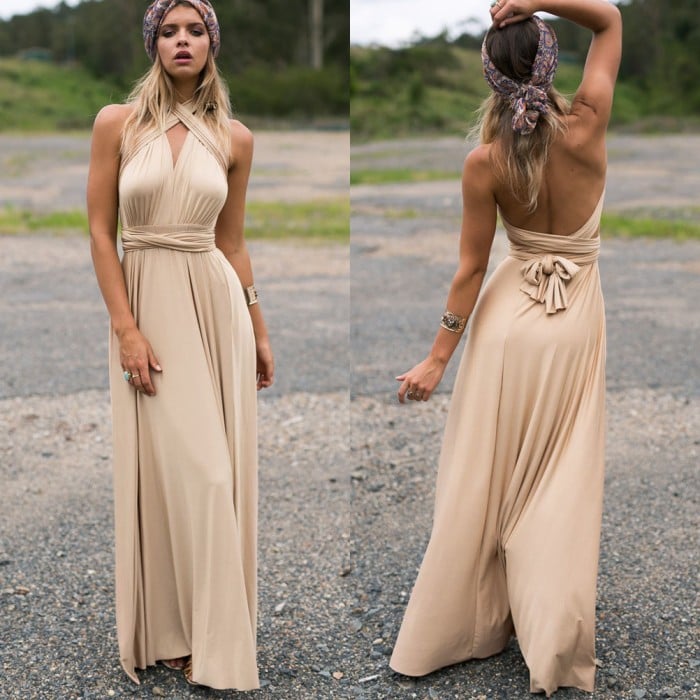 Elysia Maxi Dress | Convertible Black Maxi, Multi-Way Style for Women 10