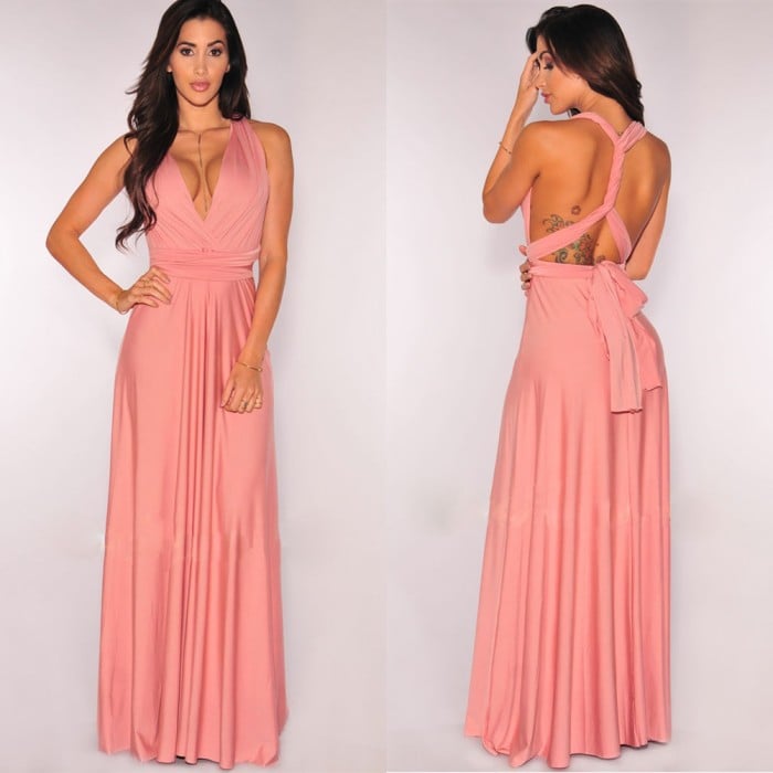 Elysia Maxi Dress | Convertible Black Maxi, Multi-Way Style for Women 12