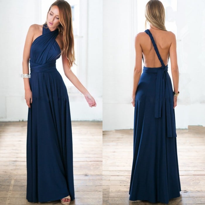 Elysia Maxi Dress | Convertible Black Maxi, Multi-Way Style for Women 3