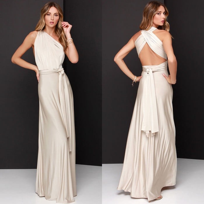 Elysia Maxi Dress | Convertible Black Maxi, Multi-Way Style for Women 8