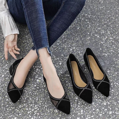 Elysia Soft Sole Moccasins | Breathable Mesh Upper, Elegant Suede 1