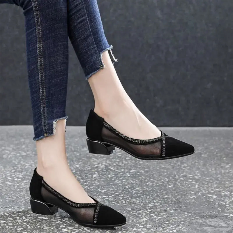 Elysia Soft Sole Moccasins | Breathable Mesh Upper, Elegant Suede 2