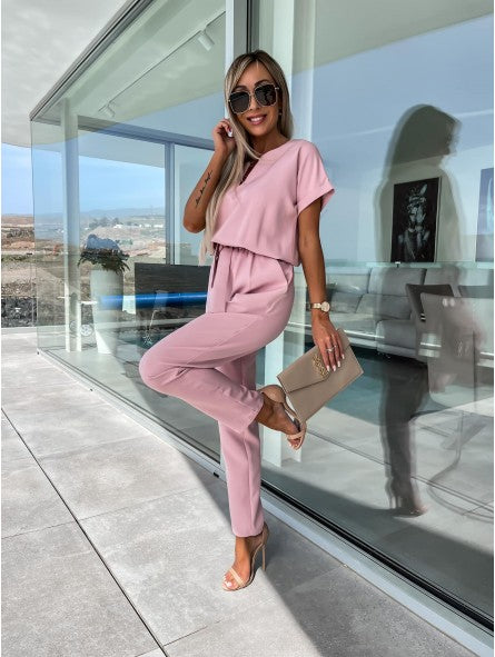 Elysia White Jumpsuit | V-Neckline, Elegant Fit for Women 5