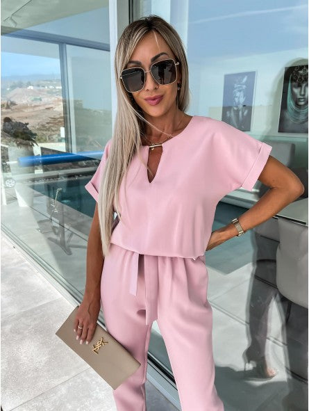 Elysia White Jumpsuit | V-Neckline, Elegant Fit for Women 6