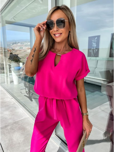 Elysia White Jumpsuit | V-Neckline, Elegant Fit for Women 8