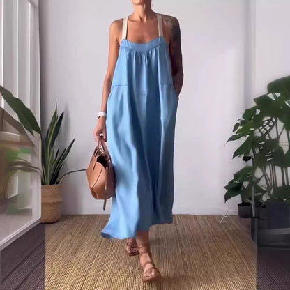 Elysia Women's Dress | Breathable Cotton Linen, Minimalist Design, Plus Size Available 0