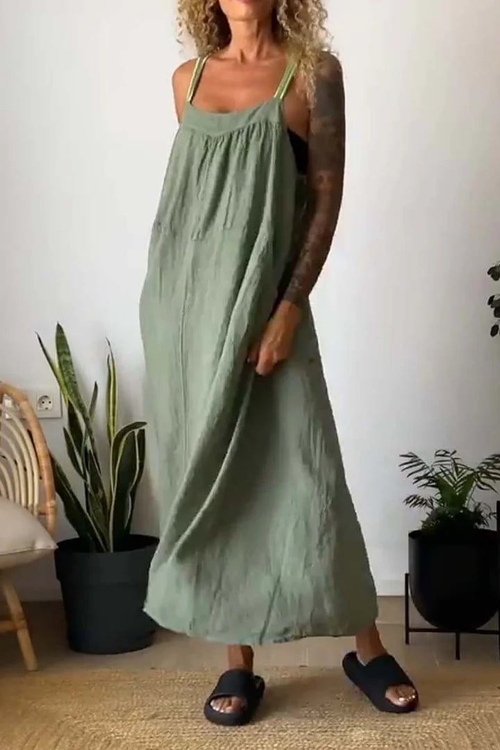 Elysia Women's Dress | Breathable Cotton Linen, Minimalist Design, Plus Size Available 10