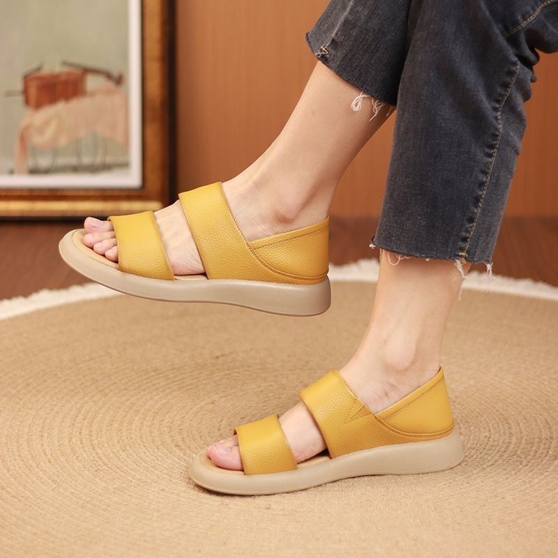 Elysia Women's Sandals | Comfortable Genuine Leather, Anti-Slip Sole