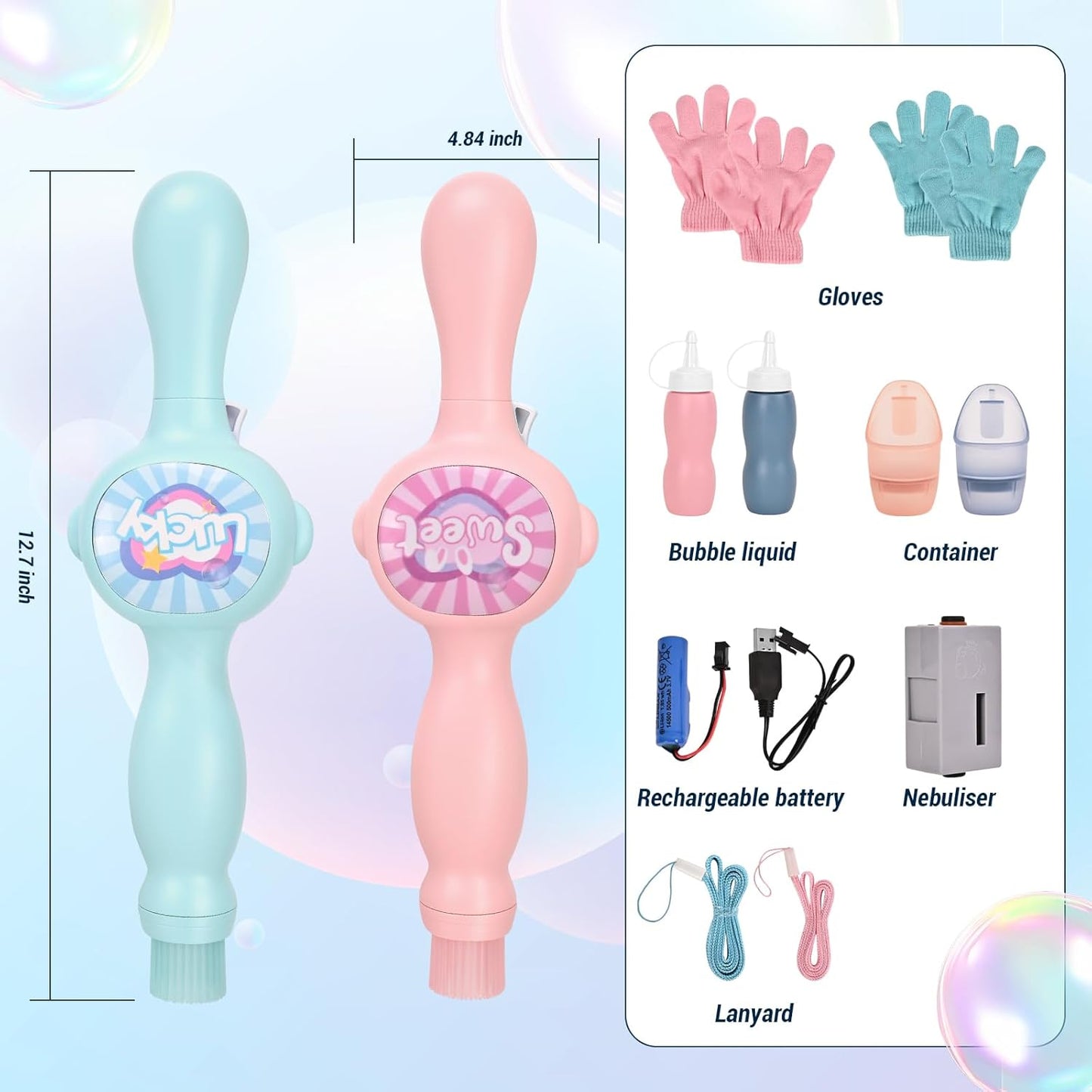 Elysian Bubble Wand | Fog-Filled Bubbles with Lights and Music 1