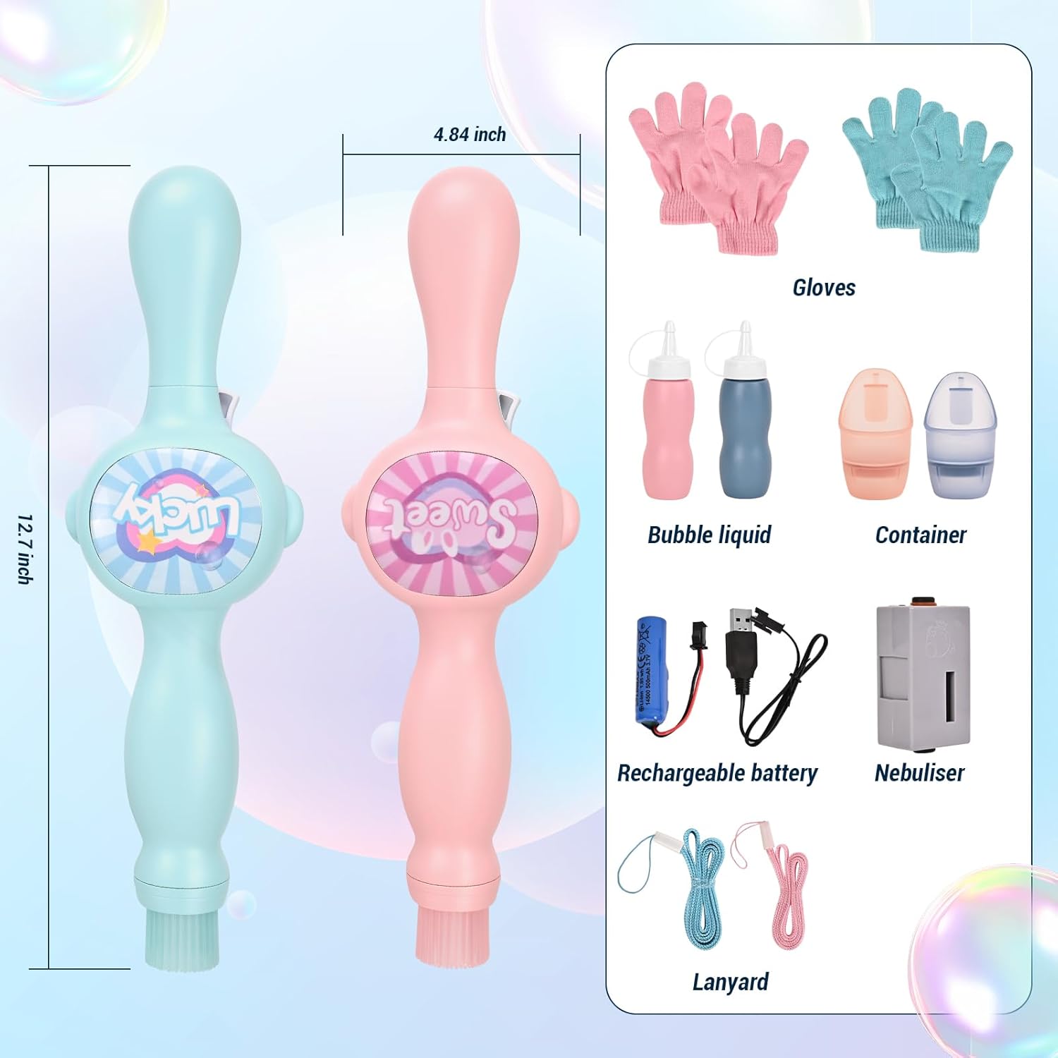 Elysian Bubble Wand | Fog-Filled Bubbles with Lights and Music 1