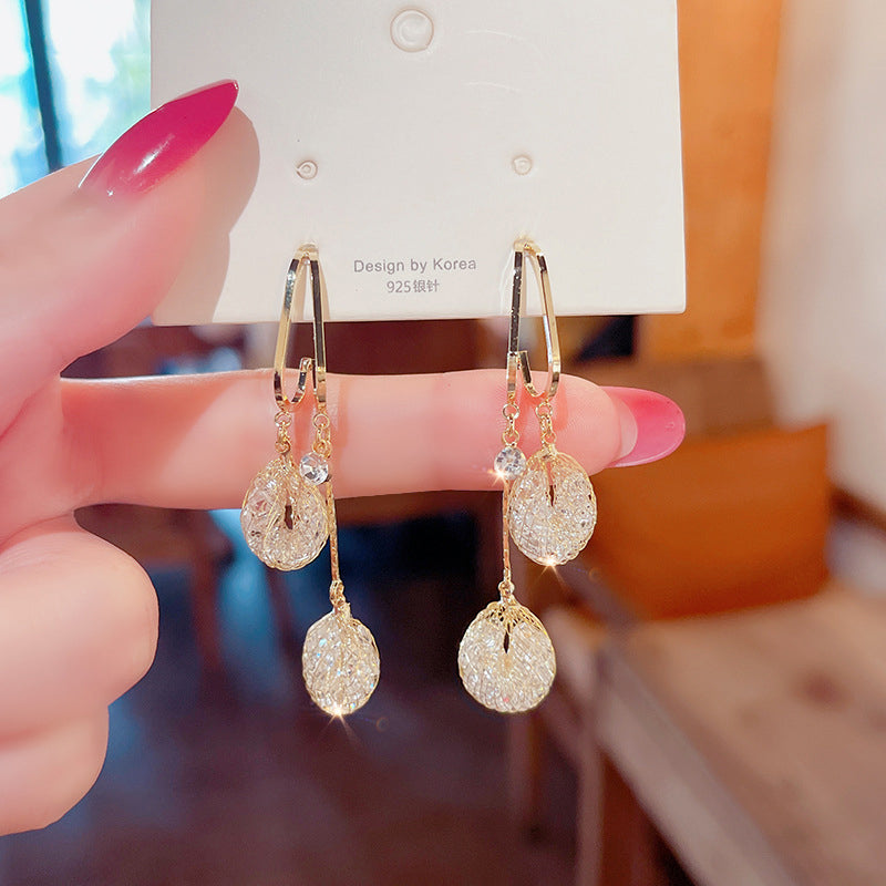 Elysian Crystal Tassel Earrings | Hypoallergenic 925 Silver