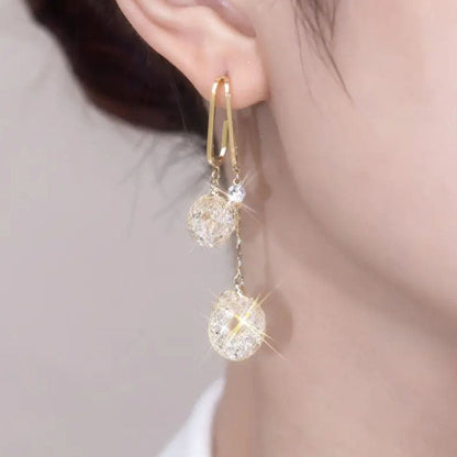 Elysian Crystal Tassel Earrings | Hypoallergenic 925 Silver 6