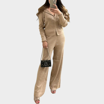 Elysian Lounge Set | Soft Fabric Blend, Elegant Shimmer Detail 0