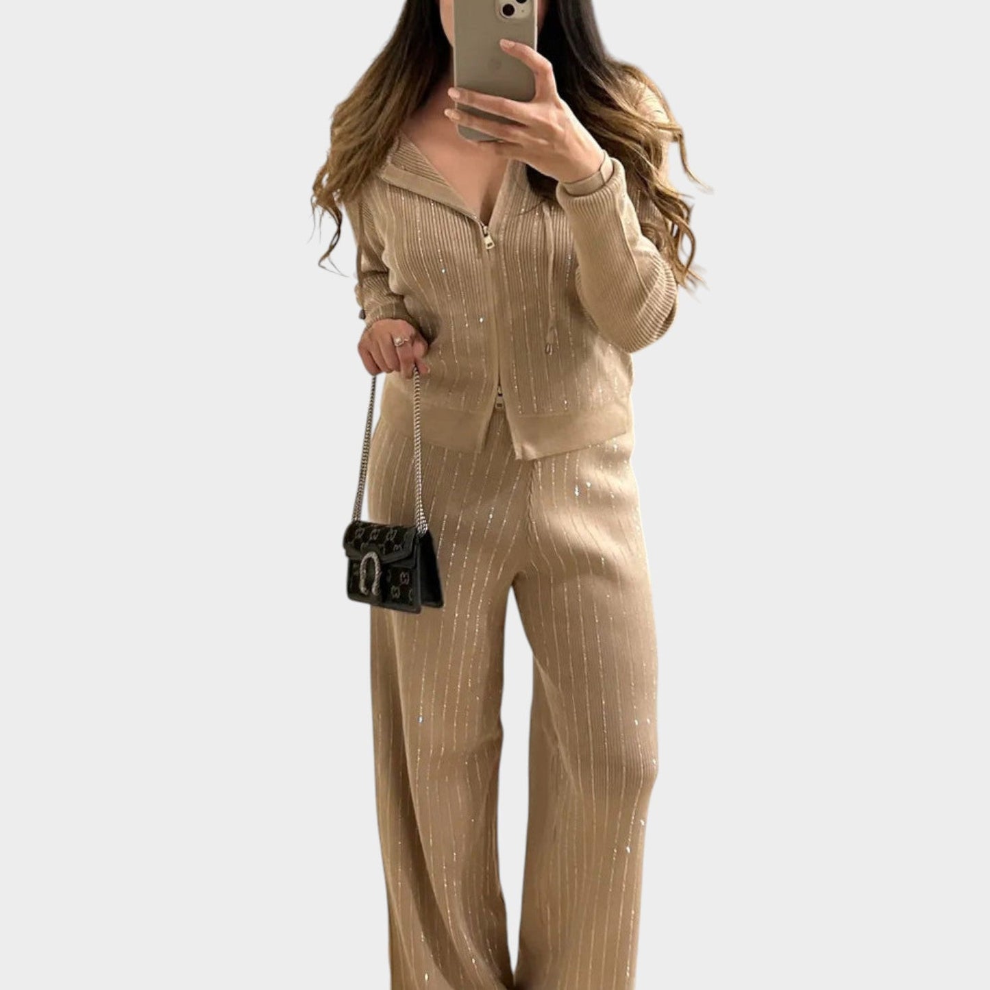 Elysian Lounge Set | Soft Fabric Blend, Elegant Shimmer Detail 2