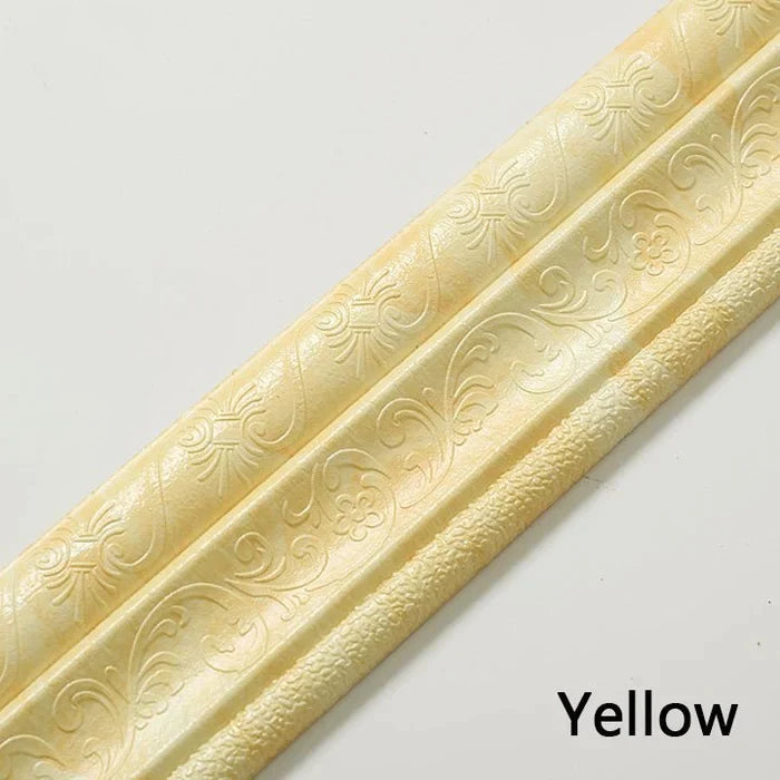 Elysian Wall Edging Strip | Self-Adhesive PE Foam, 3D Embossed Design 11