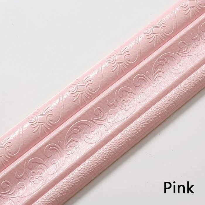 Elysian Wall Edging Strip | Self-Adhesive PE Foam, 3D Embossed Design 12