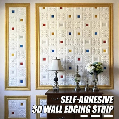 Elysian Wall Edging Strip | Self-Adhesive PE Foam, 3D Embossed Design 3