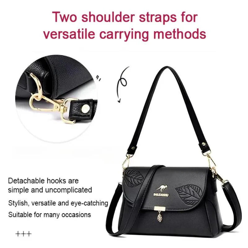 Elysian Women's Handbag | Genuine Leather, Multi-Layer Design 7