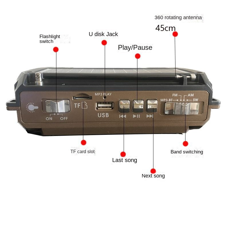 Eptchn Solar Radio | Multifunctional, Retro Design 5