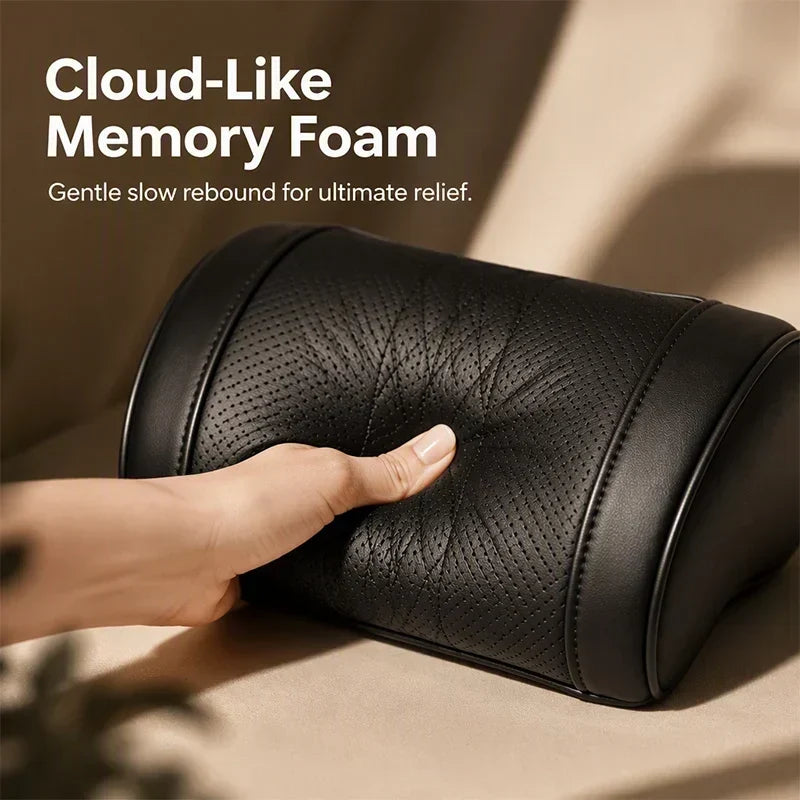 Evara Car Support Set | Ergonomic Memory Foam Lumbar Cushion and Headrest 4