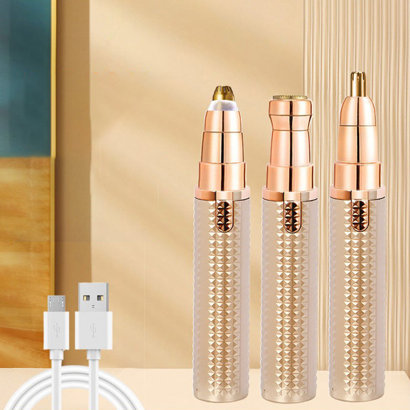 Evara Electric Eyebrow Trimmer | USB Rechargeable, Interchangeable Heads, Ergonomic Design 6