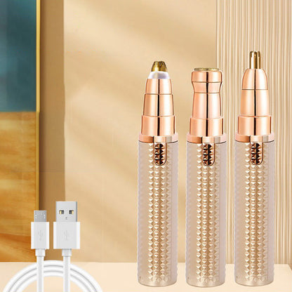 Evara Electric Eyebrow Trimmer | USB Rechargeable, Interchangeable Heads, Ergonomic Design 6