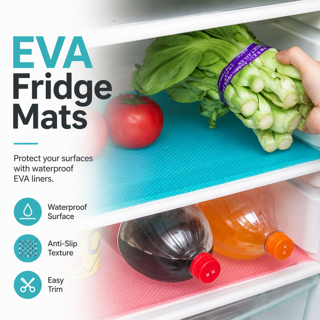 Evara Refrigerator Liners | Waterproof, Non-Slip EVA Shelf Mats 45cm x 29cm 1