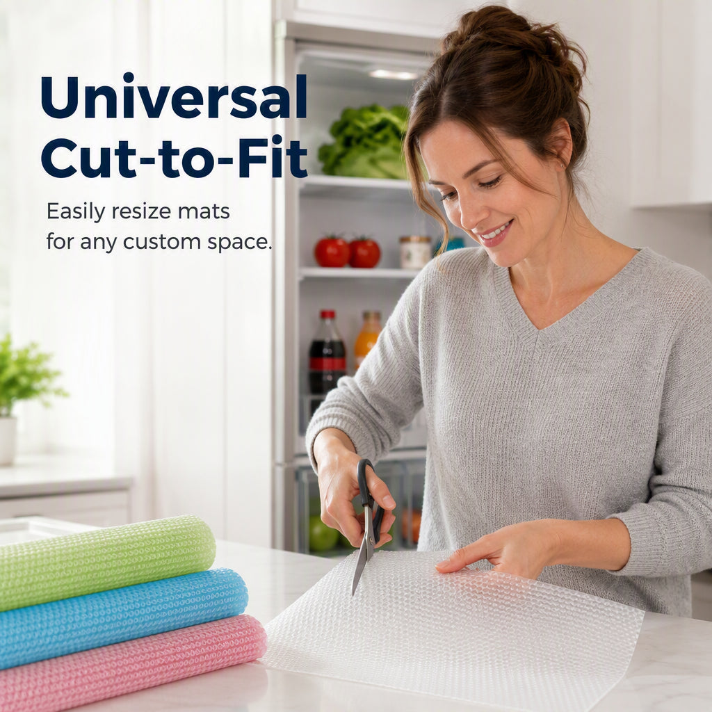 Evara Refrigerator Liners | Waterproof, Non-Slip EVA Shelf Mats 45cm x 29cm 6