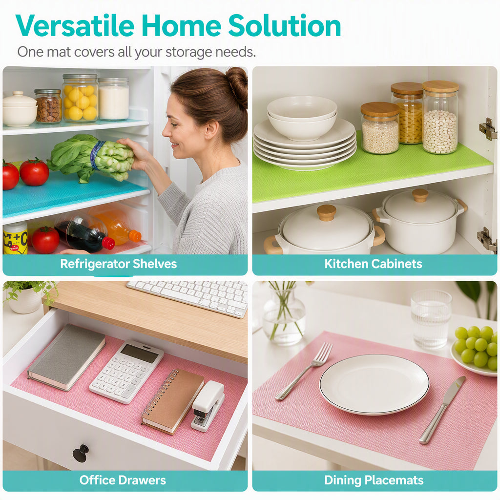 Evara Refrigerator Liners | Waterproof, Non-Slip EVA Shelf Mats 45cm x 29cm 7