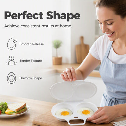 Evo Microwave Egg Poacher | Dual-Cavity, Food-Grade PP, Oil-Free Cooking 6
