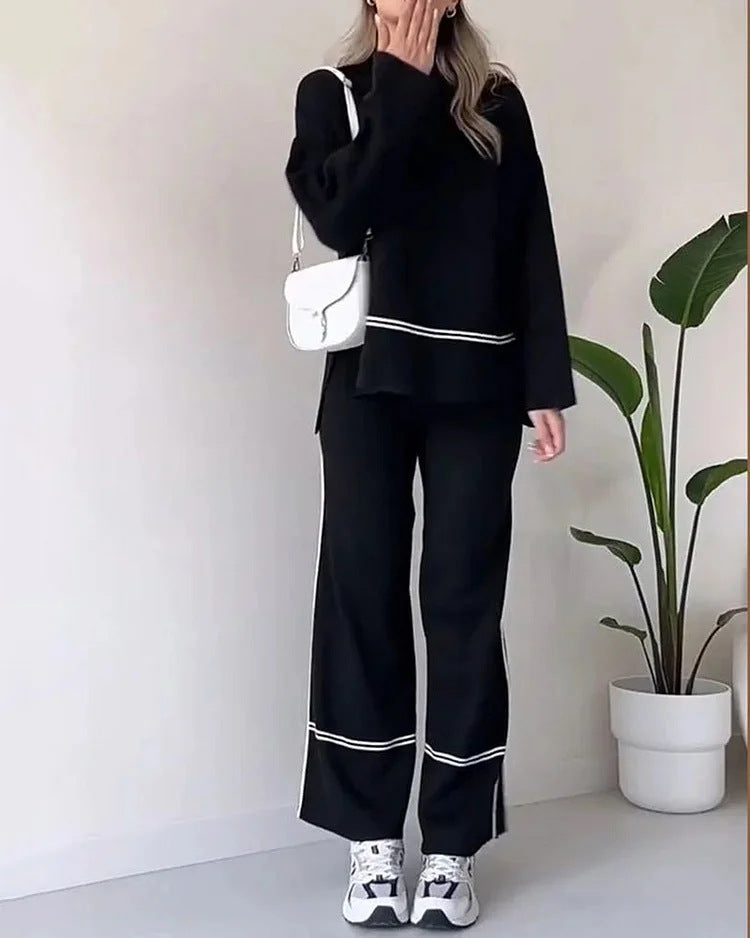 Fina Knitted Sweater Set | Stylish Wide-Leg Design 5