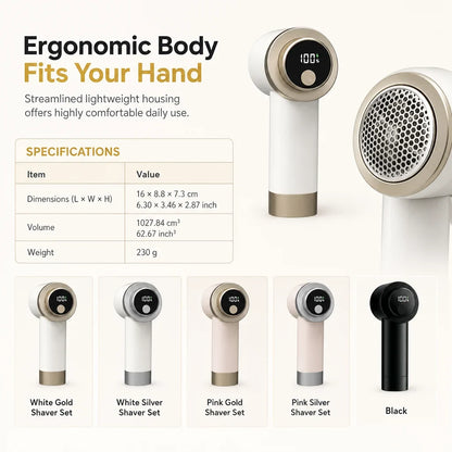 Fiora Fabric Shaver | Rechargeable, Digital Display, 3 Adjustable Modes 7