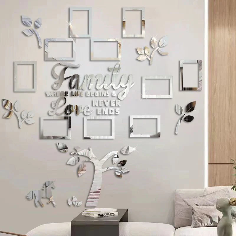 Fiora Family Tree Wall Art | 3D Acrylic Design with Integrated Photo Frames 8